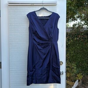EUC Ralph Lauren Purple Satin Dress Size 14